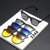 Retro Set Of Glasses Sunglasses Men And Women Magnetic Clip Polarized Sunglasses Driving Glasses 2346