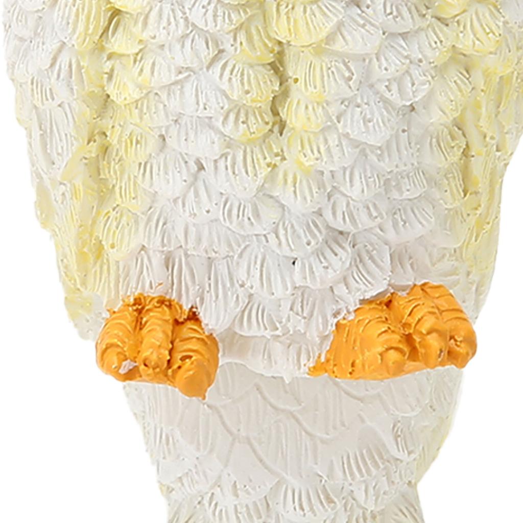 Lifelike Parrot Figurine Resin Craft Simulation Bird Statue Cockatoo Ornament Aquarium Landscape