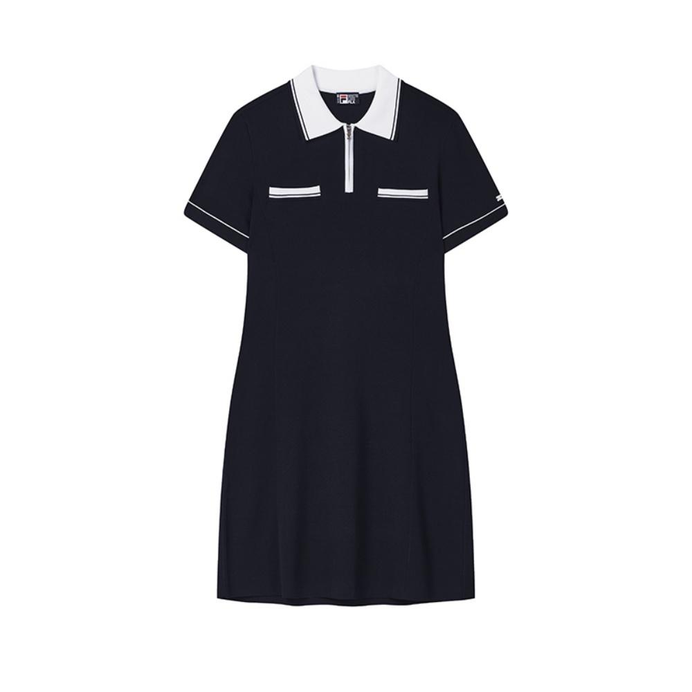 New FILA LifestyleWHITE Short Sleeved Dress Women's F11W533305F-NV