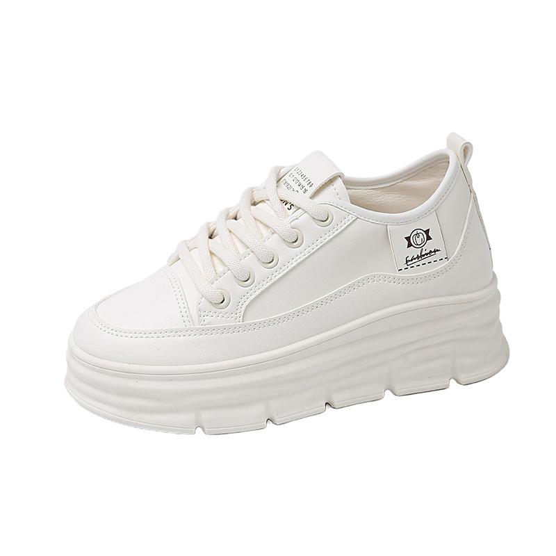 2025 весна маленькие белые туфли новая корейская версия ins женские студенческие туфли для увеличения роста на платформе спортивные туфли для доски повседневная обувь женская CY710