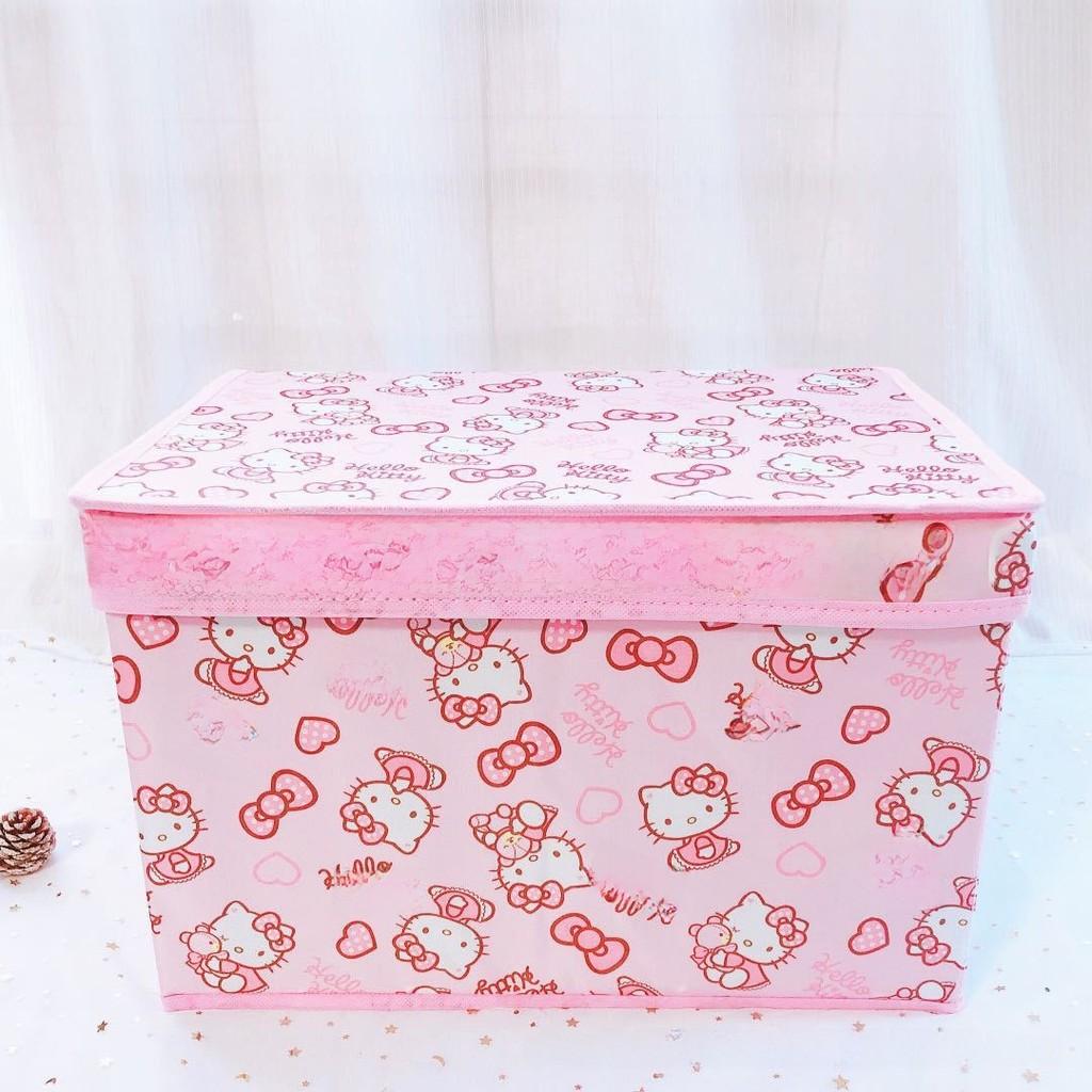 Collapsible Storage Bin With Hello Kitty Kuromi Print Design For Kids Room And Bedroom
