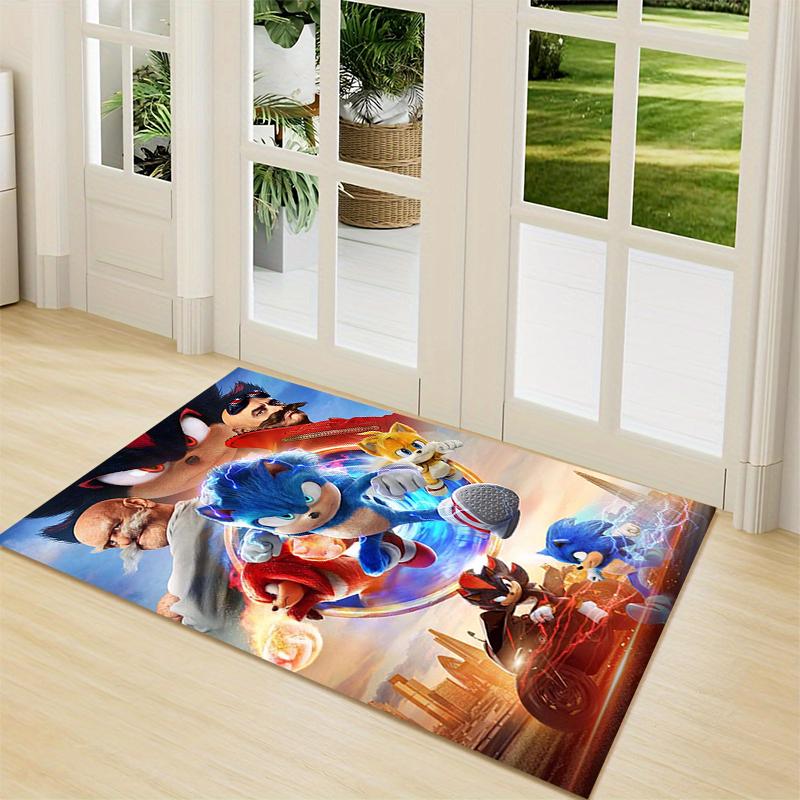 1Pc Sonic Adventure Team Sonic Carpet Rug Customizable Soft Washable Antislip Home Living Room Sofa Mats Personalized Rug 0917237