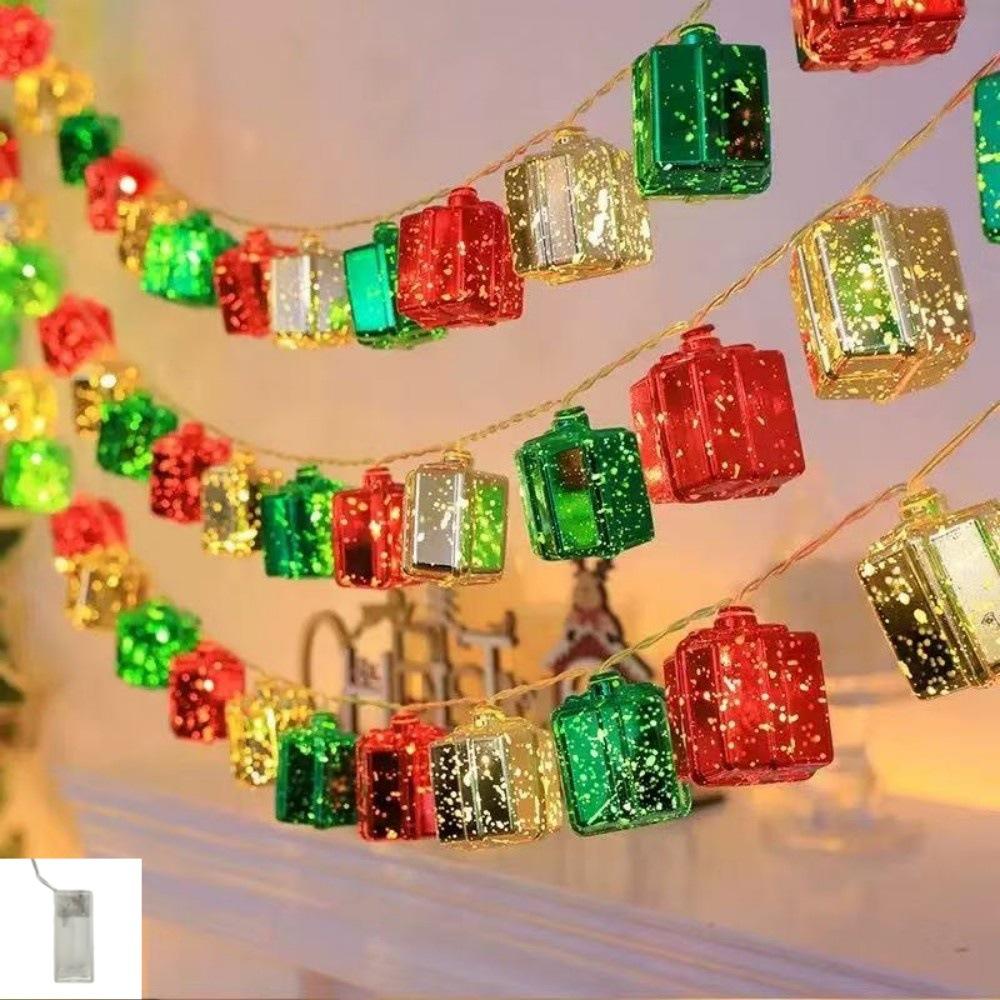 Горячая распродажа гальванизированное Рождественское освещение фестивальная атмосфера мигающий шар цветные огни наружное украшение светодиодная звезда снежинка световая гирлянда