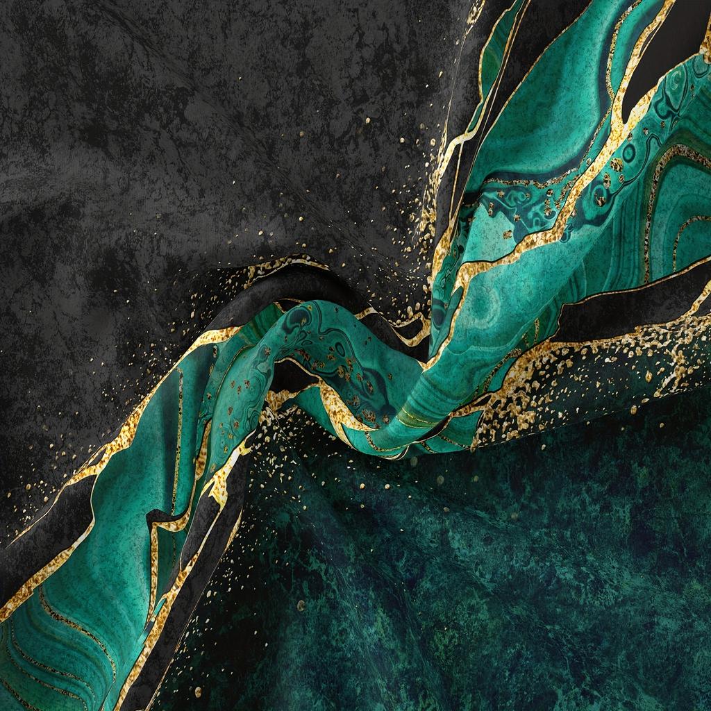 Marble Pattern Bedding Set Green Black Golden Boy Quilt Cover Washable Microfiber Soft Comfortable 2/3pcs Set Magical Gifts