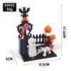 MOC Хэллоуин дом с привидениями набор строительных блоков игрушка DIY сборка сцена ужасов кладбище строительная комбинация украшение для вечеринки подарок