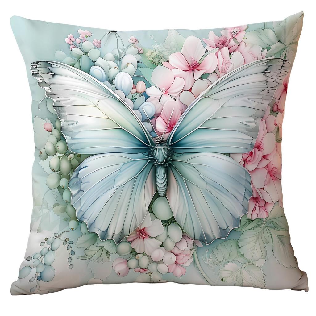 Новая весенняя наволочка с цветочным принтом, мятно-зеленая, для дома, гостиной, дивана, подушки