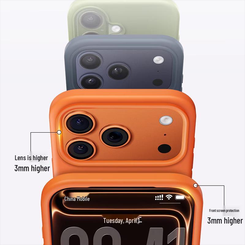 Ekakashop Жидкий силиконовый чехол для iPhone с кнопкой AI