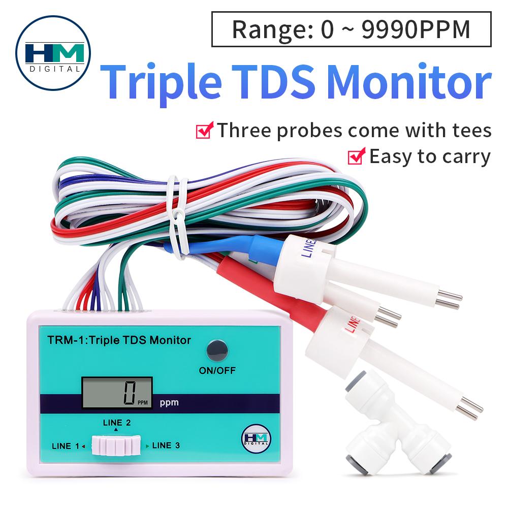 HM Digital TDS-тестер LCD Онлайн-измеритель качества воды 0-9990PPM Обнаружение Монитор TDS воды Входной Выходной Тест для Бассейна Лаборатории