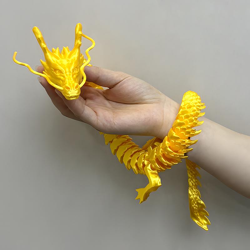 88СМ 3D-печатный Кристальный Дракон с драгоценными камнями Непоседа Игрушка Вращающийся Сочлененный Дракон Подарок для Детей с СДВГ Идеально для Подарка на День рождения
