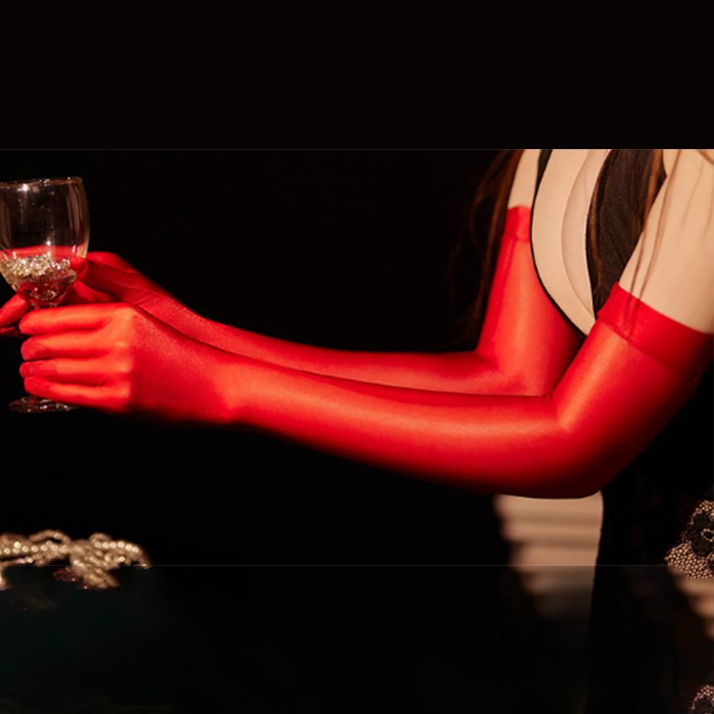 Высокоэластичные перчатки масляные блестящие глянцевые сексуальные тонкие прозрачные