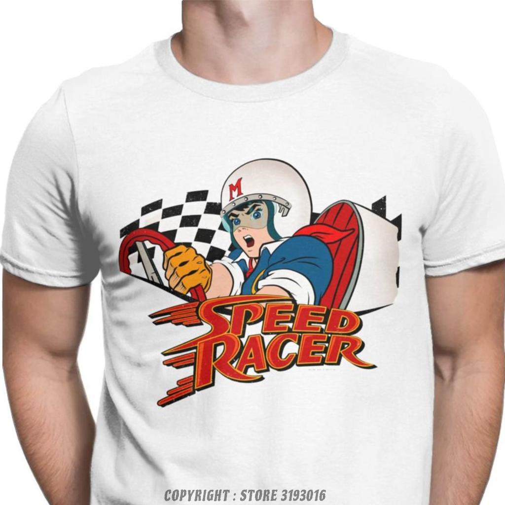 Speed Racer Meteoro Мужские футболки Крутая рождественская футболка с круглым вырезом Хлопковые майки Hombre Harajuku Эстетическая принтованная футболка для мужчин