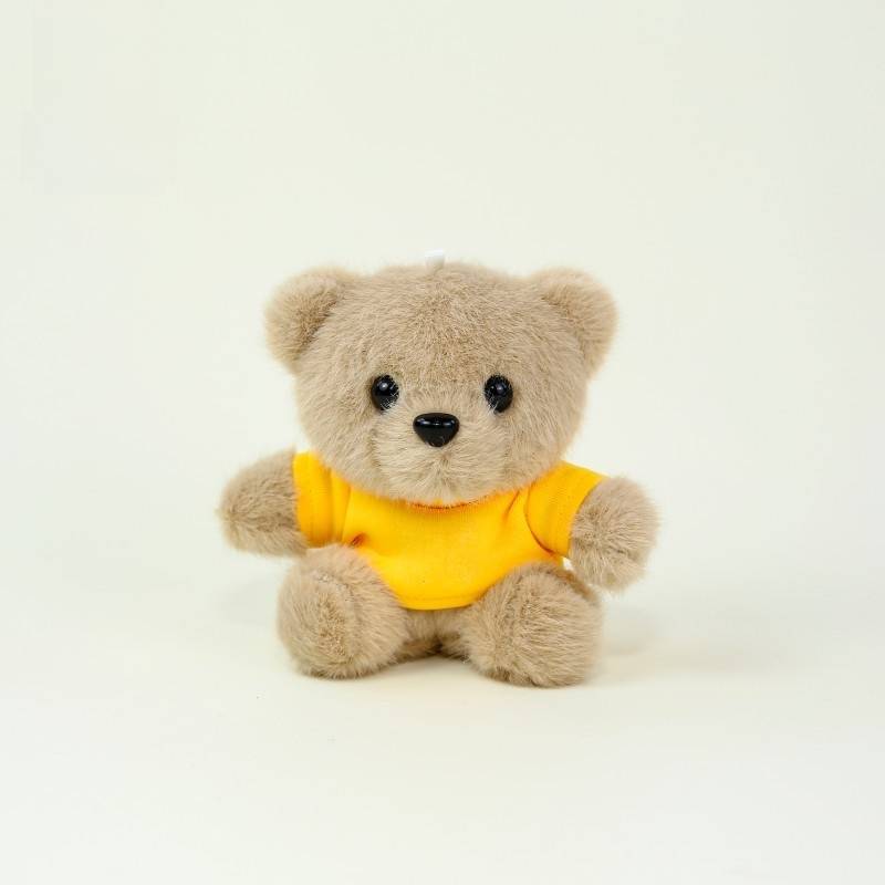 Teddy Bear Plush Toy Keychain With Printing For Gift And Decoration