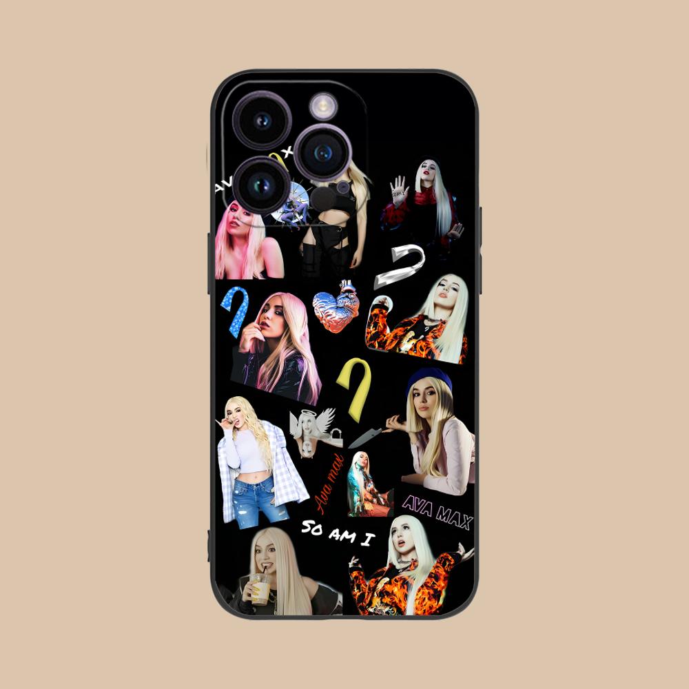 Модный матовый ТПУ чехол для мобильного телефона Ava Max для iPhone 17 16 15 14 13 12 11 X XR XS 8 7 Air Pro Max Plus Mini Цветной чехол
