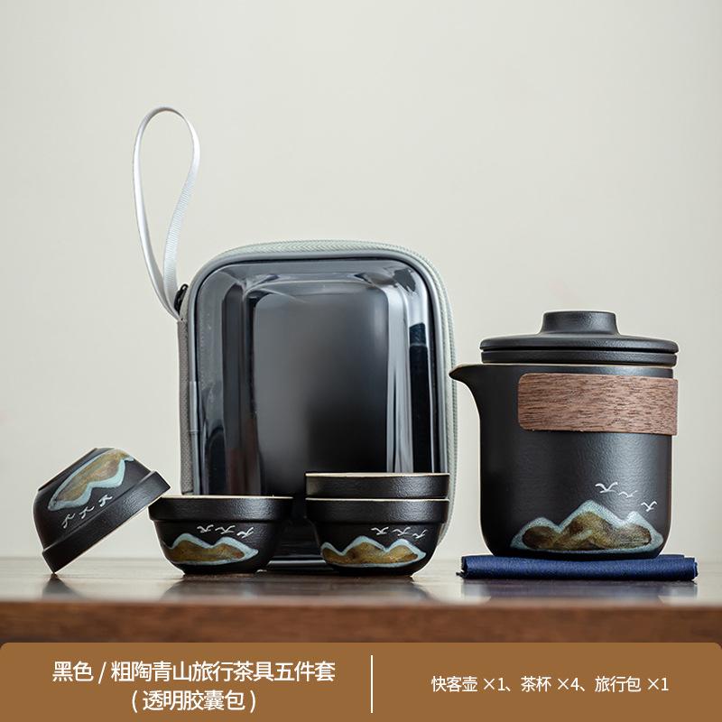 Chinese-style express cup set with gifts, coarse pottery Xiaoyan and Qingshan Flying Bird Company will send customers practical gifts.