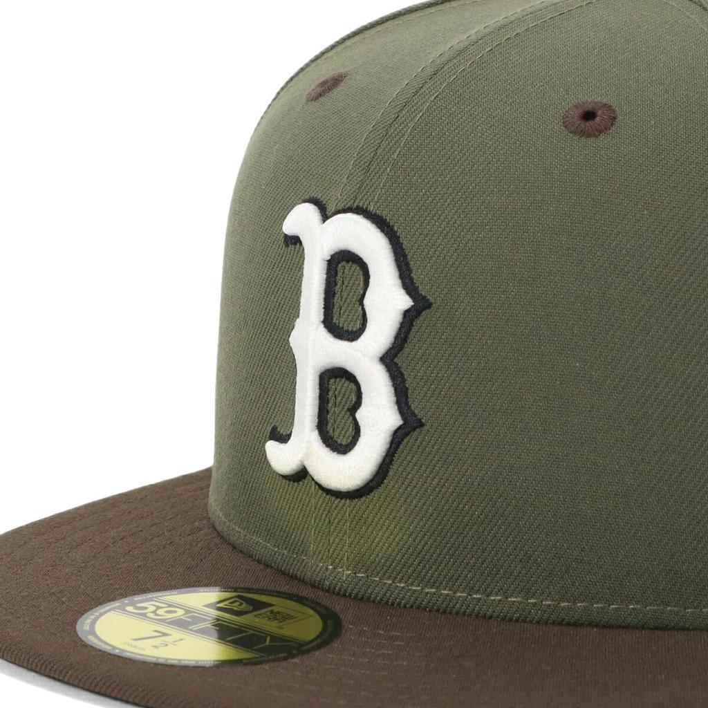 New Era Кепка 59FIFTY MLB Boston Red Sox, Двухцветный козырек снизу, Эксклюзив ONSPOTZ, Размер 7 3/8 (BOS Новый Оливково-Зеленый)