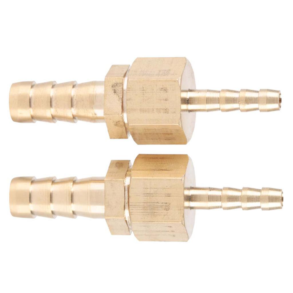 2pcs 4 8mm Brass Fitting Hose Barb Tail Reducer Reducing Plug Connector