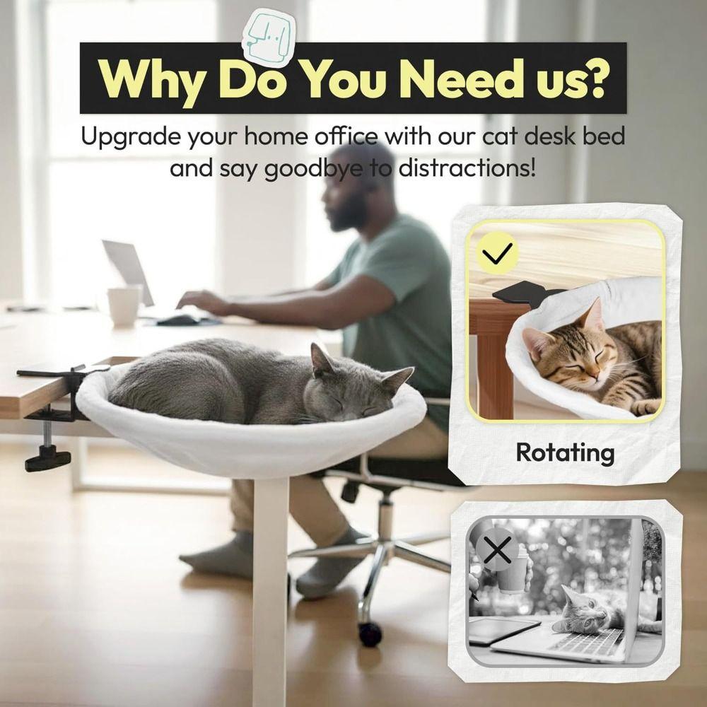 Soft Cat Nest Furniture Soft Comfortable Desk Cat Bed New Indoor Cat Bed For Office Desks
