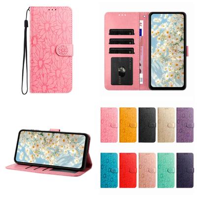 10-цветной тисненый чехол-книжка с ромашками для Infinix Smart 8/itel A70/Tecno Spark 20,Pop 7,Pop 8,Pova 5,Pova Neo 2,Pova Neo 3,Spark Go 2023...