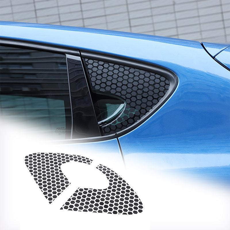 2x PVC Window Decoration Decorative Car Front and Rear Triangle Window Glass Stickers Suitable for SEAT Leon MK2 2008-2012