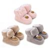 Infant Baby Winter Warm Flat Non-Slip Shoes Easy To Put On Fleece Boots