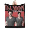 Плед Damon Salvatore The Vampire Diaries Флисовое украшение Многофункциональные Супермягкие пледы для кровати Автомобиля Покрывало