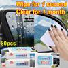 80PCS Rain Repellent Anti-fog Spray Wipes Anti Fog Spray For Car Windshield Anti Fog For Windshield