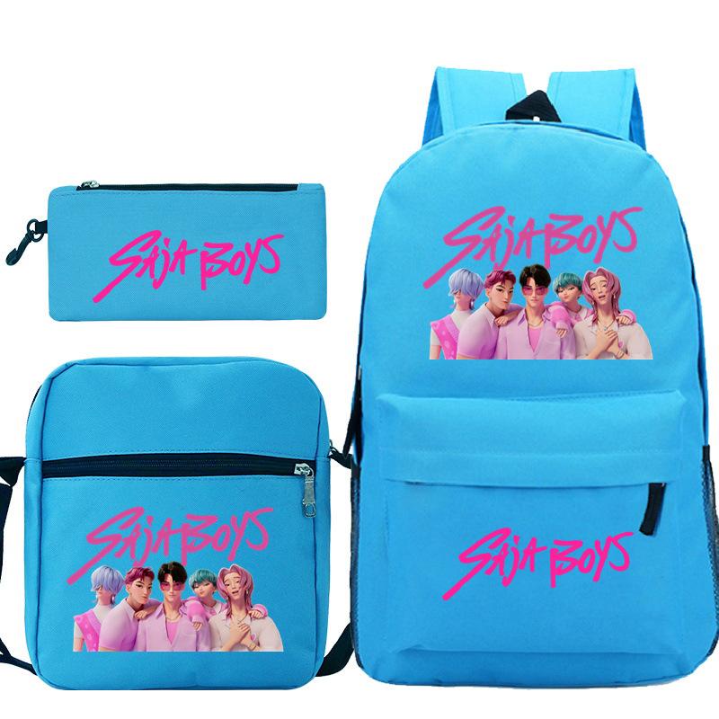 Animation Cartoon Children'S Backpack Leisure Pencil Bag Shoulder Bag Three-Piece Set, Primary And Secondary School School Bag