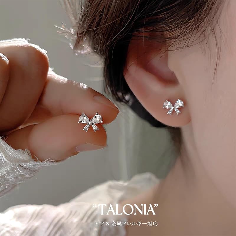 Серьги TALONIA женские серьги Совместимы с аллергией на металл Серьги-ленты Leave it on из циркония Серьги из чистого серебра с платиновым покрытием Популярность