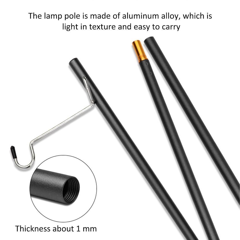 Aluminum Alloy Camping Light Pole Stainless Steel Outdoor Light Stand Outdoor Activities