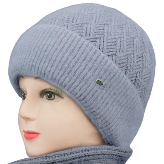 Зимняя шерстяная шапка для пожилых людей среднего возраста, утолщенная шапка-бини с флисовой подкладкой для мамы, теплая вязаная шапка для бабушки