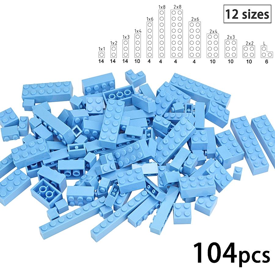 DIY Building Blocks Wall Figures Bricks 1x2 1x3 1x4 L Dots Educational Creative Construction Brick Size Compatible Small Bricks