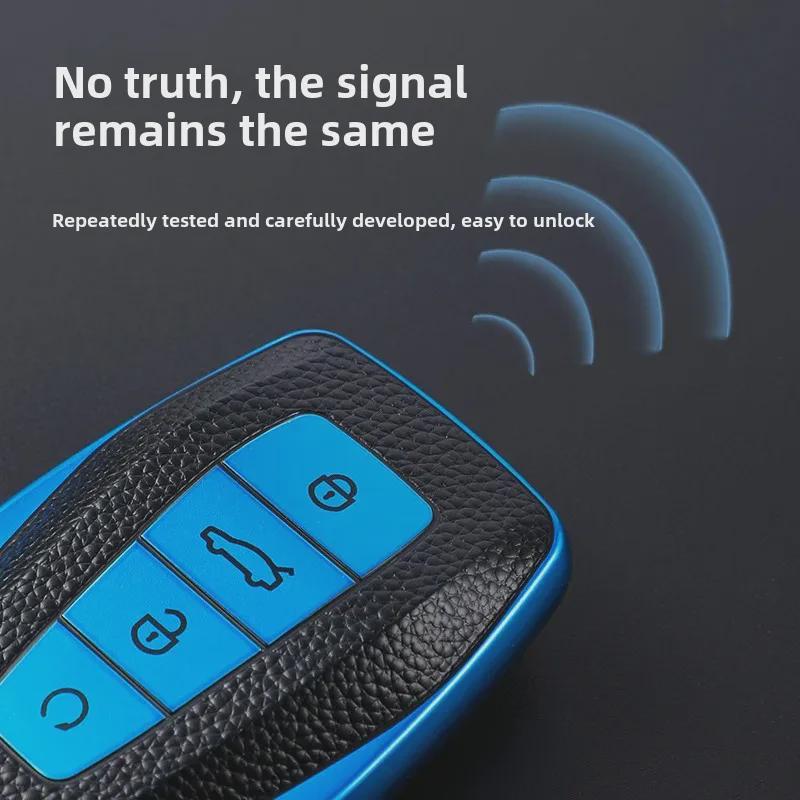Чехол для ключа Geely Emgrand: Кожаный чехол премиум-класса для моделей Binyue, Borui, Vision X6, Haoyue, Jiaji