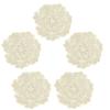 MinniLove Cotton Crocheted Coasters, European Style, Heat-Insulating Pads, Placemats, and Trivets, Hand-Crocheted, Absorbent, Washable, Cotton Yarn,