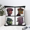 Музыкальная группа Gorillaz Demon Days Наволочка Печать Полиэстер Чехол для Подушки Декор Чехол для Подушки Автомобильная Молния 45*45см
