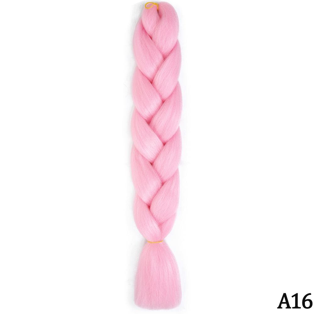 Jumbo Braid 24 дюйма Синтетические плетения волос Ombre Jumbo Наращивание волос для женщин DIY Косы для волос Розовый Фиолетовый Желтый Серый