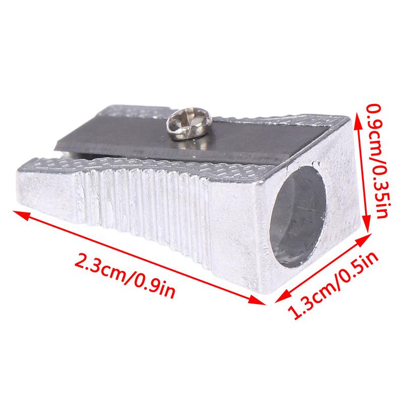 Точилка для карандашей со скошенной кромкой, практичные канцелярские принадлежности из алюминиевого сплава с одним отверстием