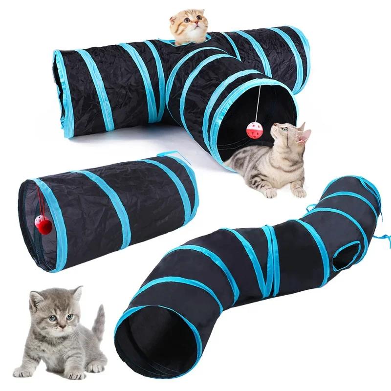 Кошачий туннель Складной Игрушки для кошек и домашних животных Котенок Дрессировка питомца Интерактивный Веселый Игрушка Туннель Скука Подходит для Щенка Котенка Кролика Игровой Туннель Трубка Декор