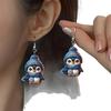 Acrylic Christmas Earrings Cartoon Doll Design For Holiday Accessories Party