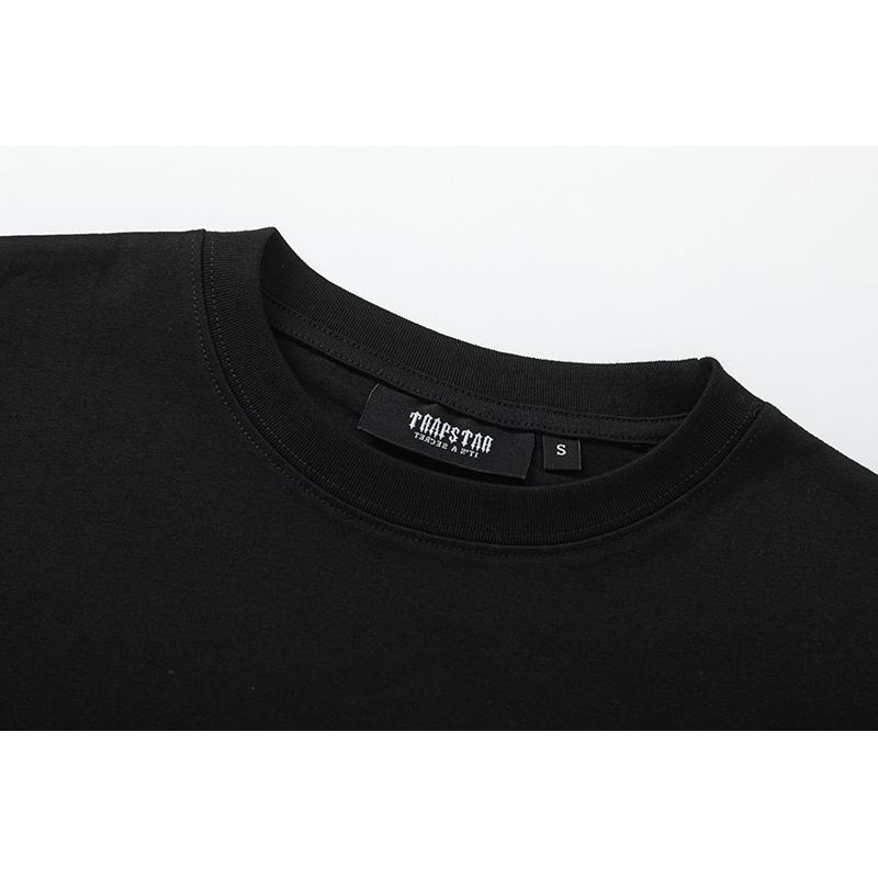 640 Trapstar London 2025 Лето Новая Высококачественная Хлопковая Круглая Горловина Свободная Футболка Большого Размера Для Мужчин и Женщин Парная Футболка