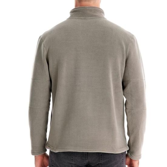 Мужская толстовка осень-зима с застежкой-молнией и воротником-стойкой, длинные рукава, однотонная