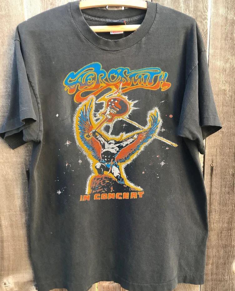 Футболка Aerosmith Угольная футболка Aerosmith Унисекс S-5XL VN4896 Унисекс футболка Графическая футболка