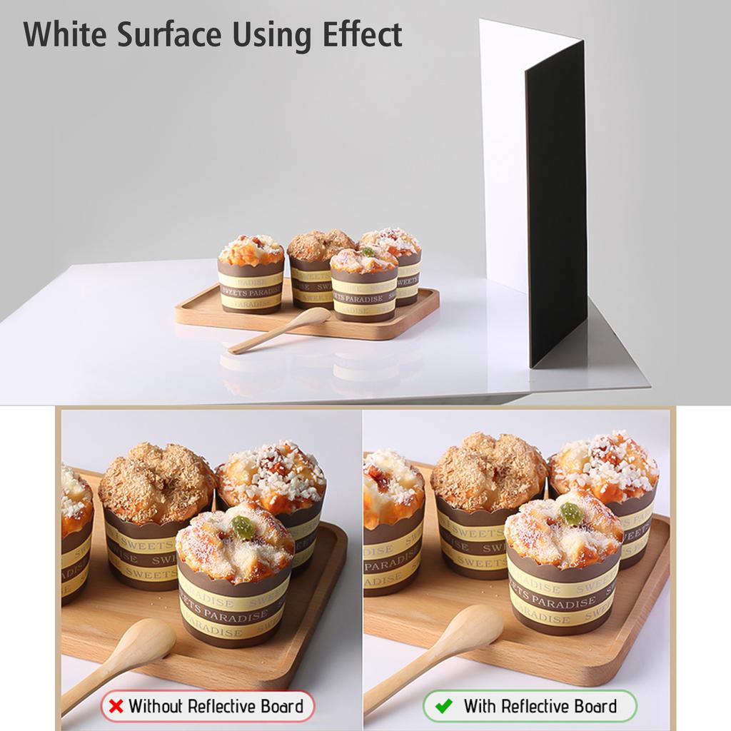 3-в-1 Картон для фотографий Картон Складной отражатель для фотографий Доска рассеивателя (черный + белый)