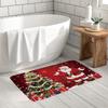 Рождественский тематический диатомитовый коврик для ванной, нескользящий, впитывающий коврик для пола для дома, прихожей, ванной комнаты, праздничный декор