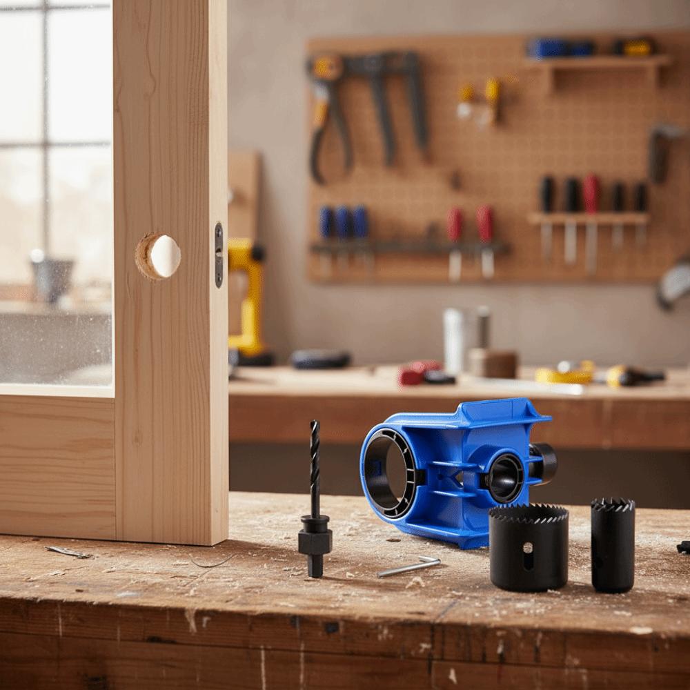 Yellow/Blue/Red/Orange Ball Lock Hole Opener Woodworking Hole Saw Tool  Only for Wood Door