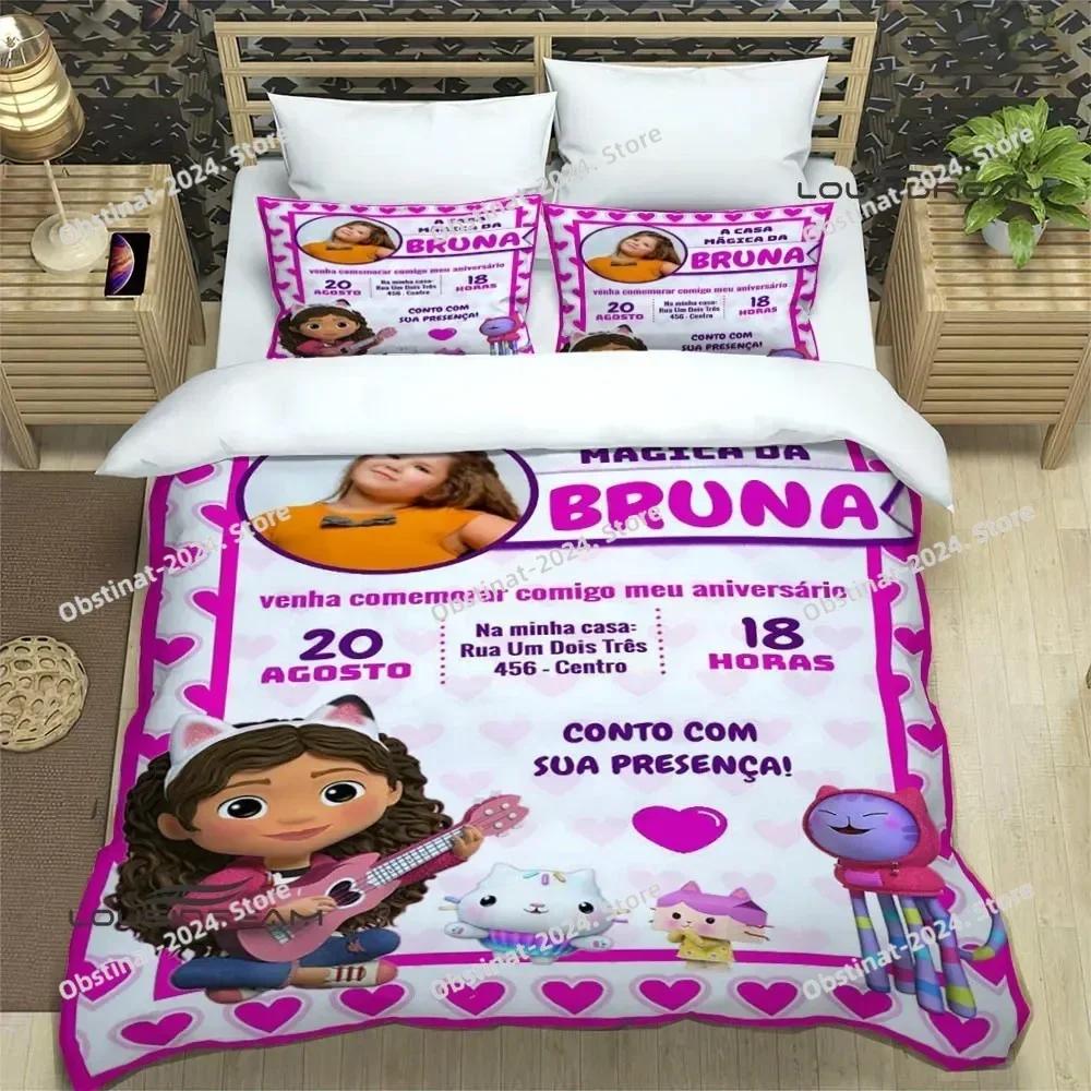 G-Gabby's Dollhouse Постельное белье Набивной одинарный одеяло-стеганое одеяло покрывало пододеяльник наволочка 3 предмета Комплекты Детский Взрослый Размер