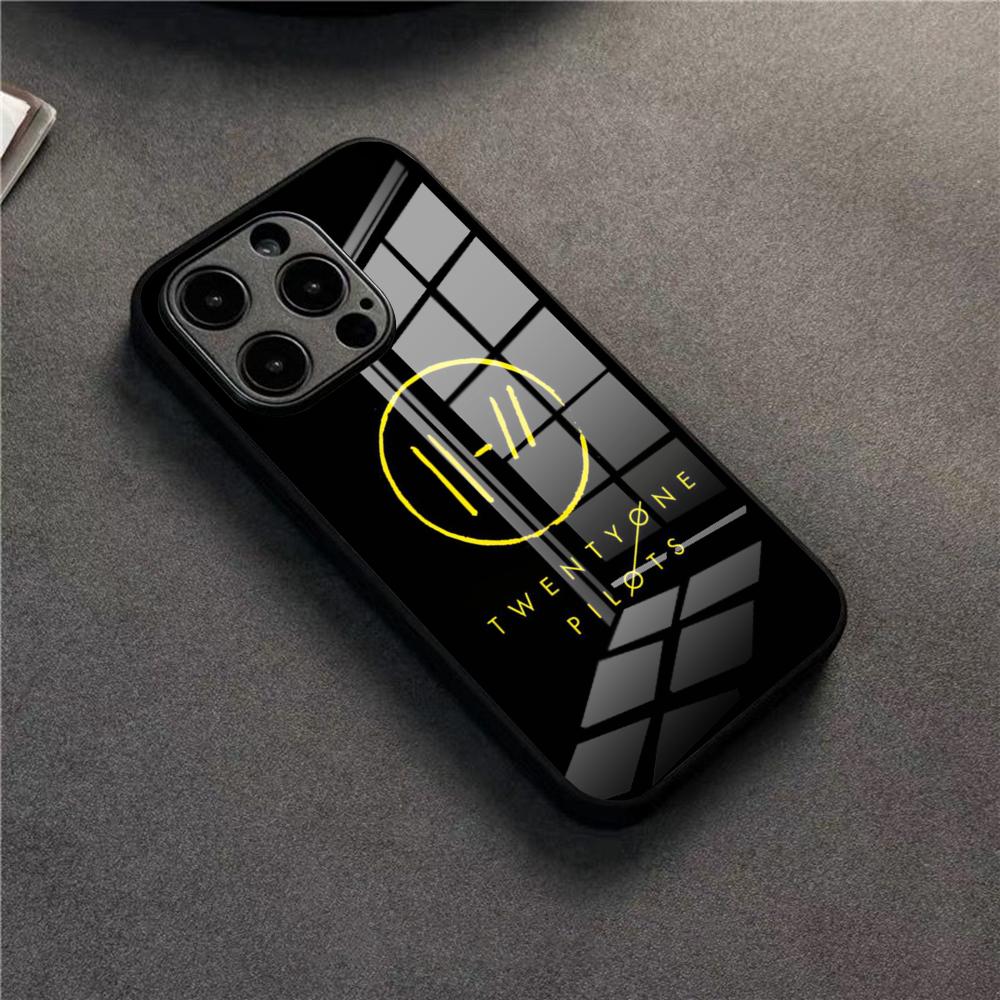 Чехол для телефона Twenty One Pilots Для 17 Pro Max IPhone 16 Pro 14 12 11 13 Mini X XR XS 15 Plus SE Стеклянная крышка