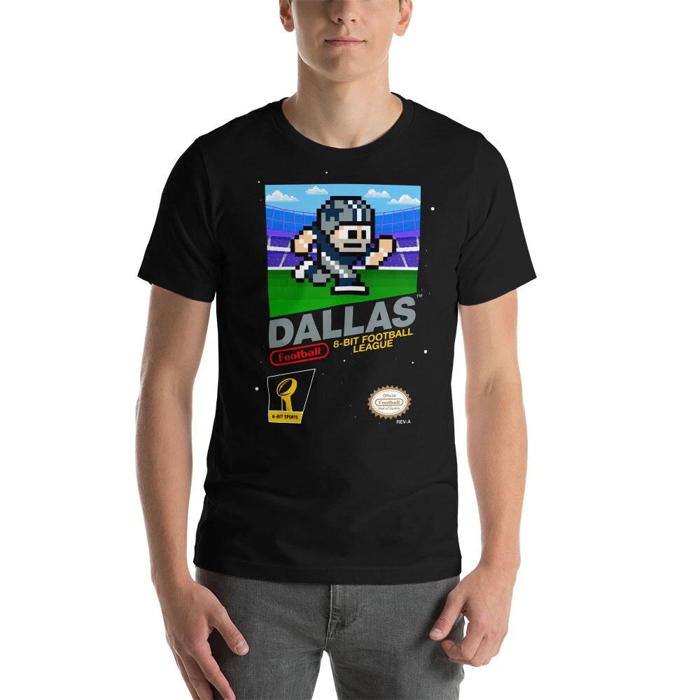 Мужская футболка Dallas Cowboys 8-bit Football NES Nintendo Retro Tecmo Super Bowl