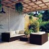 Day and Night - Day and Night Garden Furniture Set 6 Pieces and Brown Synthetic Rattan Cushions