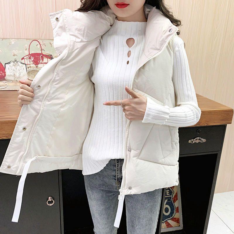 Жилет из пуха и хлопка, женская универсальная верхняя одежда, зимняя женская кофта-камисоль, женская весенняя корейская версия