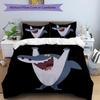3pcs Zig & Sharko Bedding Set Duvet Cover Closure Includes 1 Duvet Cover & 2 Pillowcases, Soft and Comfortable for All Seasons.